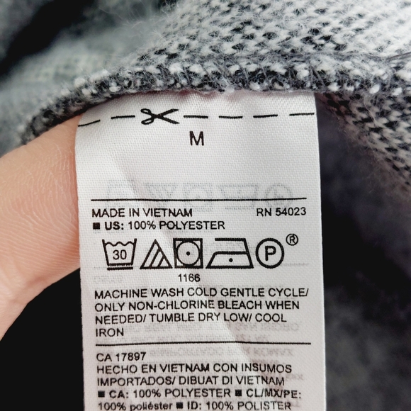 Old Navy Grey Tweed Collared Overcoat Z60 - Picture 6 of 7